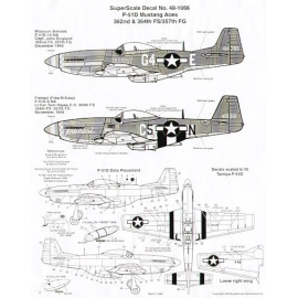  Decalcomania North American P-51D Mustangs 357th FG (2) 44-14789 G4-E 362 FS Capt J.England `Missouri Armada′ 44-13318 C5-N 364