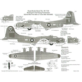  Decalcomania Boeing B-17G Flying Fortress (2) 238083 LG-V Triangle A 322 BS/91 BG `Man O′War′ Bassingbourne OD/grey red fin 231