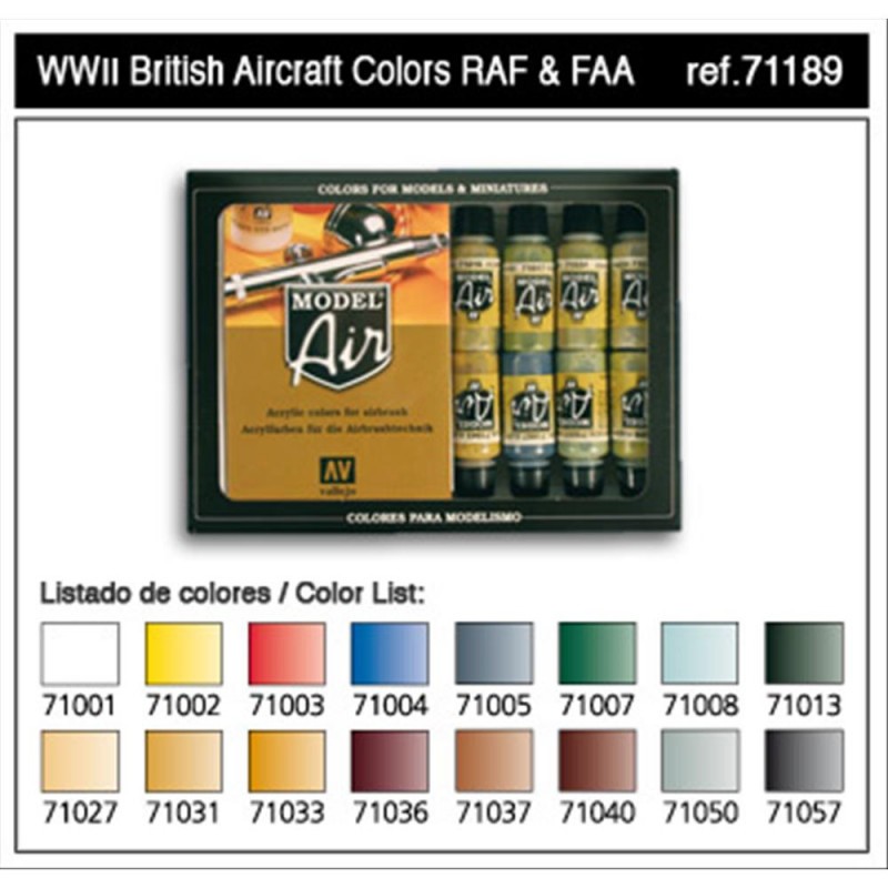 Vallejo Vallejo MODEL AIR Colore: set 16 colori acrilici 1