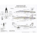 Decalcomania McDonnell Douglas F/A-18A Hornet McDonnell Douglas F/A-18C Hornets (2) A 163133 AC/200 VMFA-115 Silver Eagles CAG U