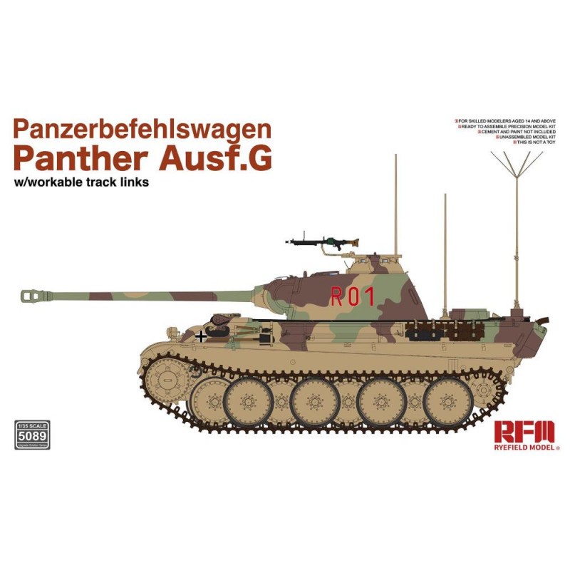 Kit Modello MODELLO CAMPO DI SEGALE: 1/35; Panzerbefehlswagen Panther Ausf.G