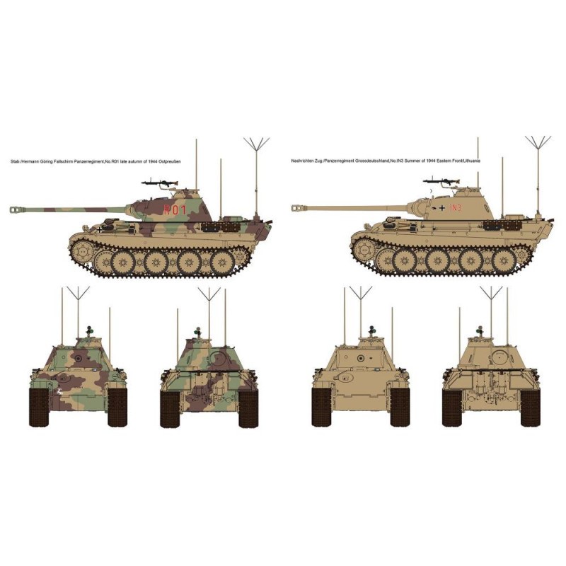 Rye Field Models MODELLO CAMPO DI SEGALE: 1/35; Panzerbefehlswagen Panther Ausf.G