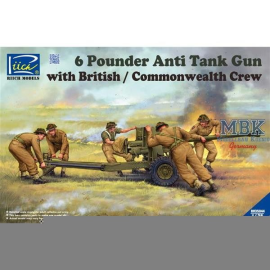 Kit Modello 6 Pounder Infantry Anti-tank Gun with Brit. Crew