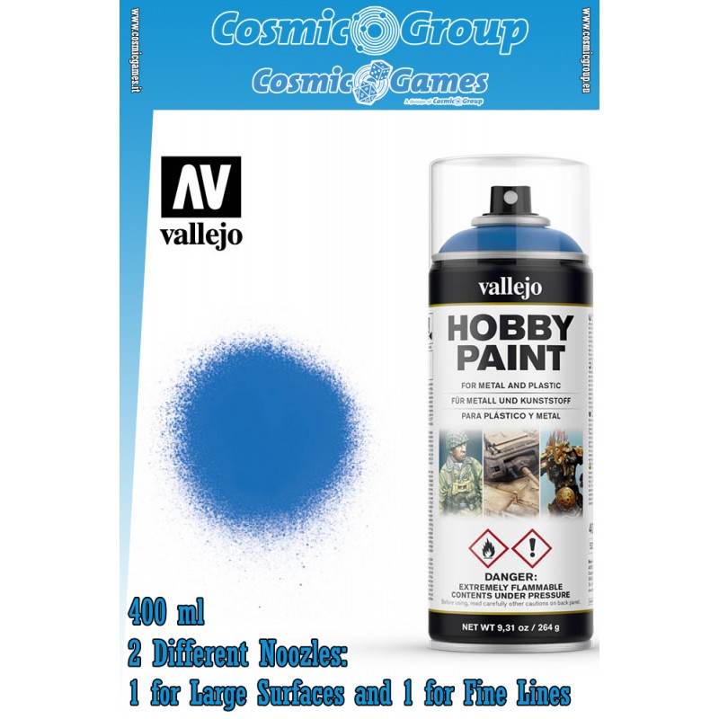 Vallejo 28030 - Hobby Spray Paint - Fantasy Magic Blue 400mL 