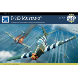 Kit modello P-51B Mustang ™ nordamericano Opzioni di plastica / maschera / decalcomania 4x stampate da Techmod