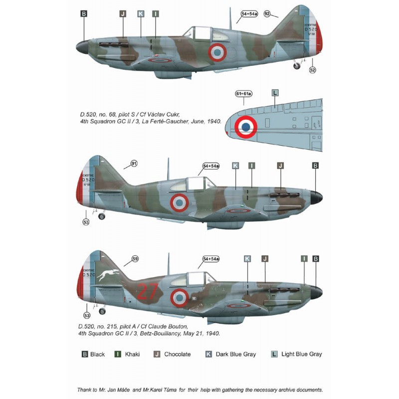 Decalcomania Aml Decalcomania Piloti cecoslovacchi nella battaglia