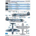 Decalcomania Republic P-47M Thunderbolt Bubble (4) 56 Gp Boxted 1945. 421150 UN-M Dottie Dee II 418718 HV-M Pengie IV 421127 HV-