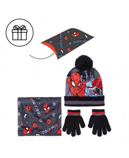 Cerda SPIDERMAN - Set cappello con pompon + guanti + fas