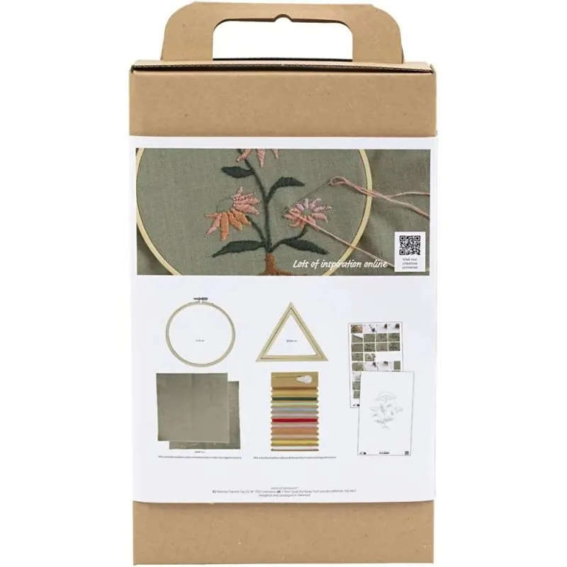 Cc hobby Mini kit da ricamo fai da te, verde cenere, telaio