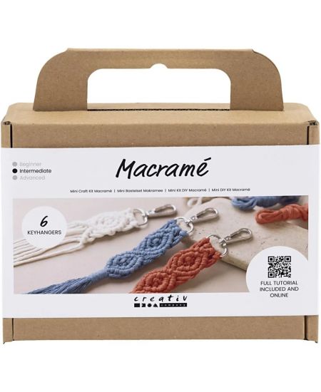 Cc hobby Mini kit macramè fai da te, portachiavi, 1 conf.