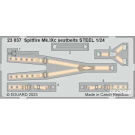  Spitfire Mk.IXc seatbelts STEEL 1/24 AIRFIX