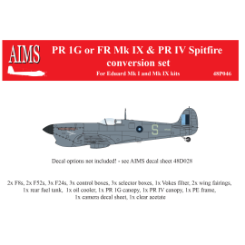  Supermarine Spitfire PR.IG / IV o FR.IX - per i kit Eduard Mk.I o Mk.IX (progettato per essere utilizzato con i kit Eduard)