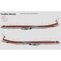 Decalcomania Douglas DC-8-63CF WORLD AIRWAYS 6 registrations from N801WA-N806WA