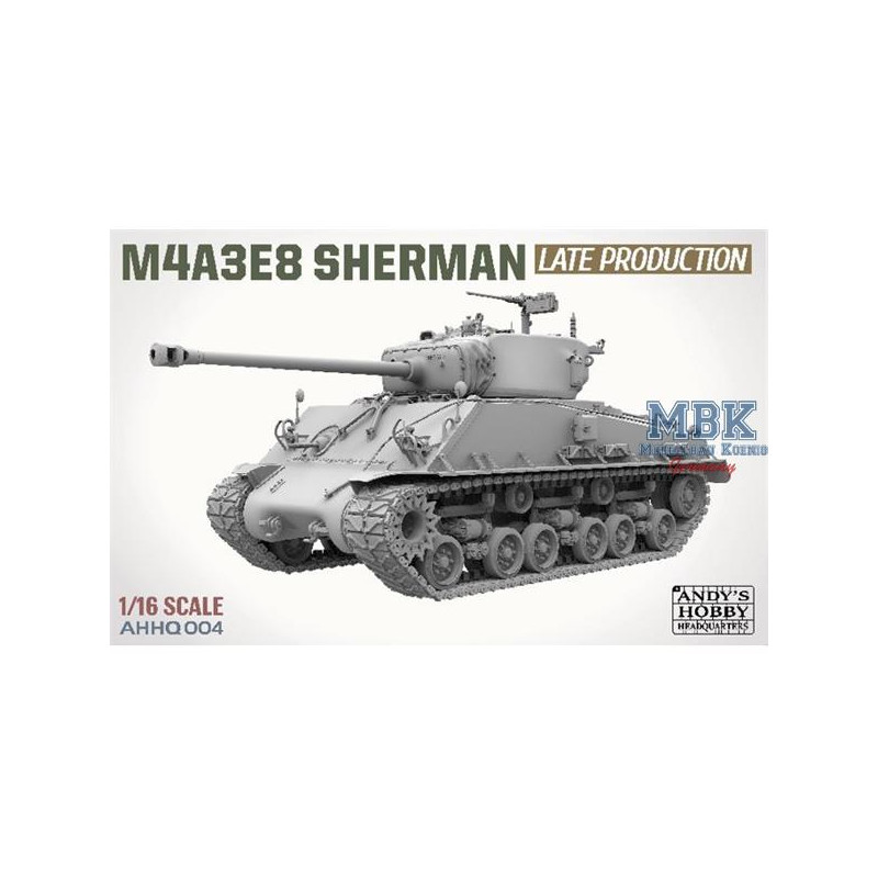 Modellini di veicoli militari M4A3E Sherman Easy Eight-Late War/Korean War 1:16