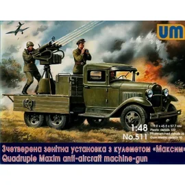 Soviet truck GAZ-AAA with anti-aircraft plant Maksim