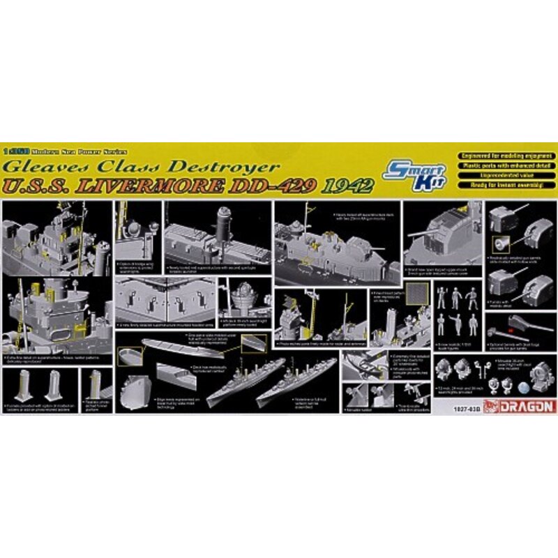 Modellini di barche USS Livermore DD-429 1942