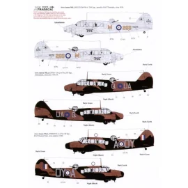 Decalcomania RAF Coastal Command 1938-42 (8) Avro Anson Mk.I (3) K6255 269/M B Flight 269 Squadron RAF Thornaby 1938 K8760 UA-Q 