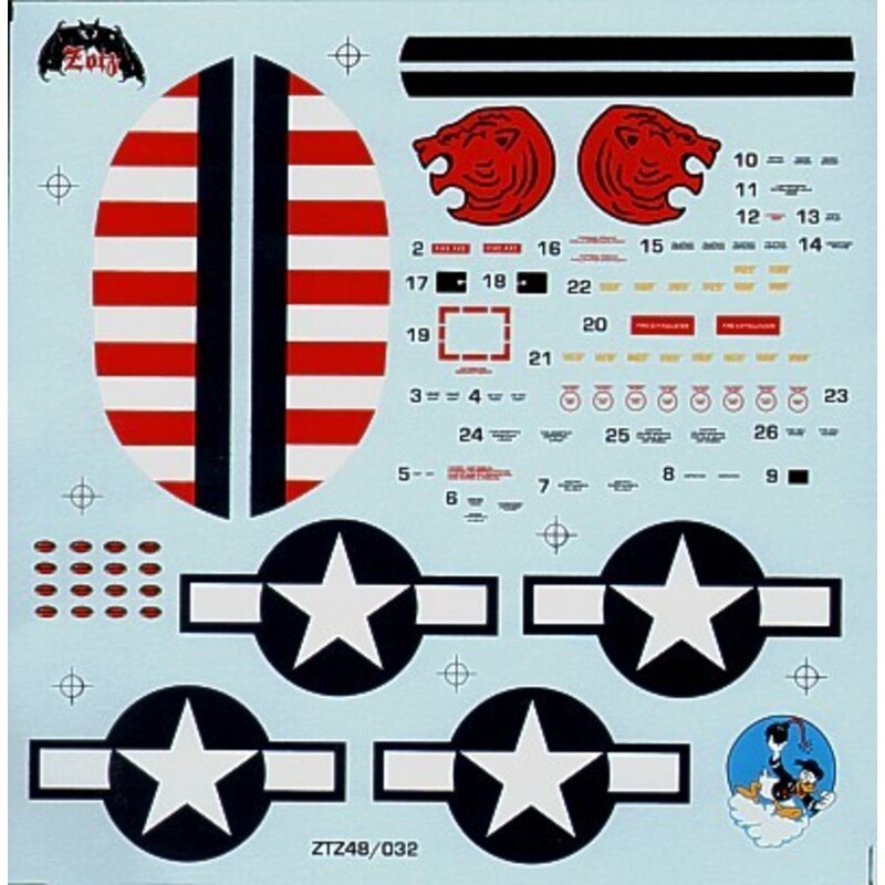 Decalcomania Consolidated B-24M Libby Gals Pt 4 (2) 44-49752 64th BS 43rd BG `It Ain′t so Funny′ with spectacular Popeye nose ar