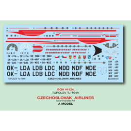  Decalcomania Tupolev Tu-104A Czechoslovak Airlines