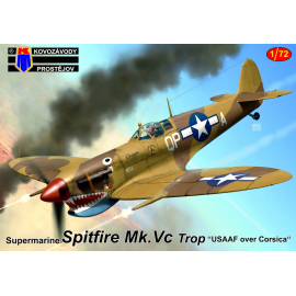 Kit modello Supermarine Spitfire Mk.VC Trop 'USAAF over Corsica' re-box, new decals