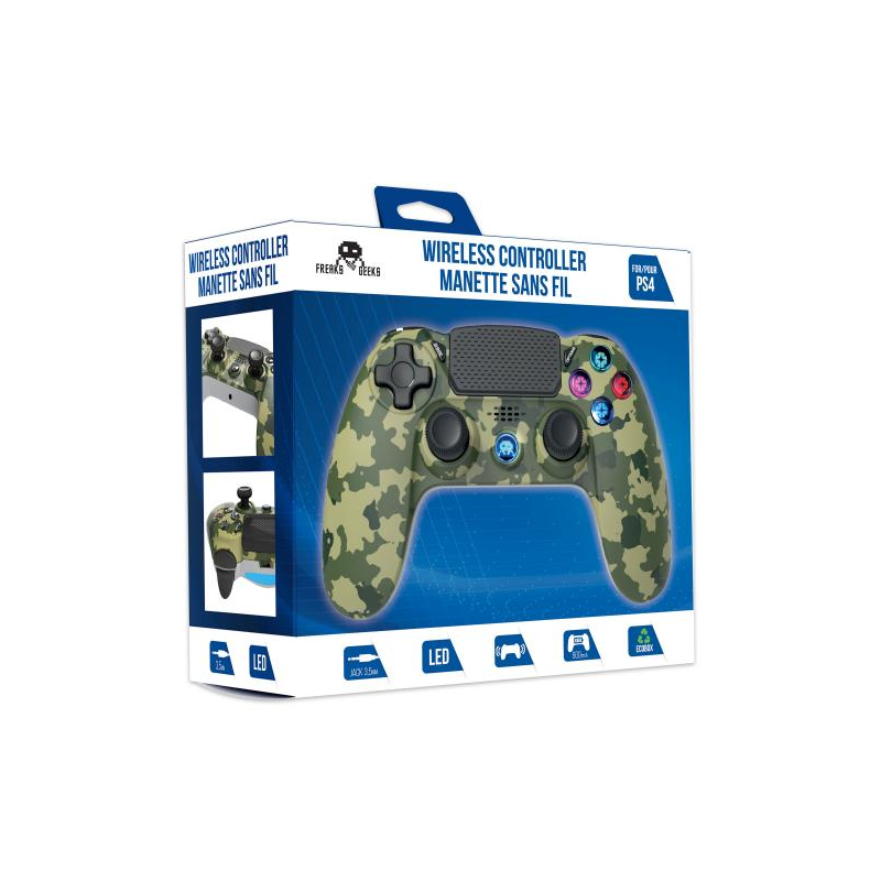 Freaks and geeks Controller wireless mimetico verde per PS4 con jac