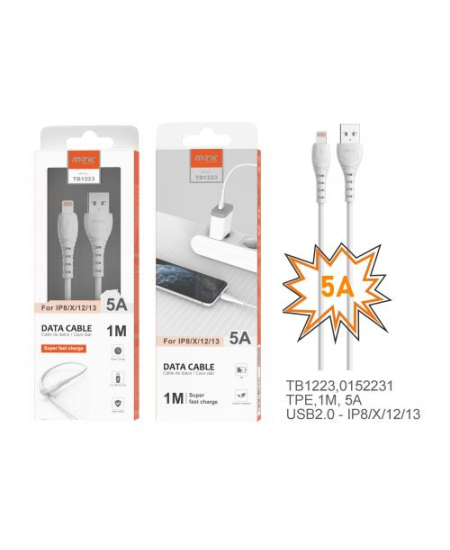 Mtk Cavo iPhone 5-11 - 5A 1m - Bianco-TB1223