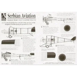 Decalcomania Serbian Aviation 1912-15 (4) Henri Farman HF 20 Bleriot XI-2 Artillerie Bleriot XI-2 Genie Maurice Farman MF.11