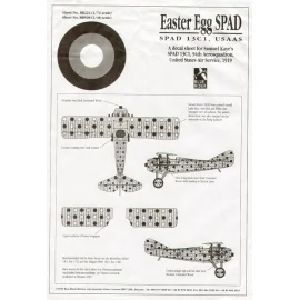 Decalcomania SPAD 13C (1) 94th Aerosquadron 1919 Samuel Kayes ′Easter Egg′ SPAD. Overall light blue with red and white dots