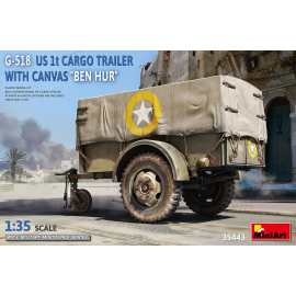 Kit Modello WWII G-518 US 1t CARGO TRAILER WITH CANVAS 'BEN HUR'