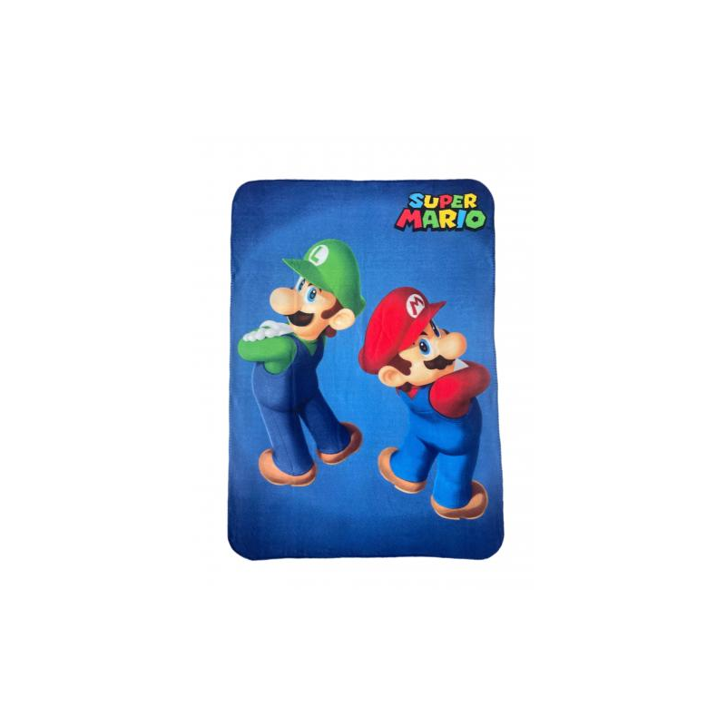  Super Mario - Plaid polare Mario e Luigi 100 x 140 cm