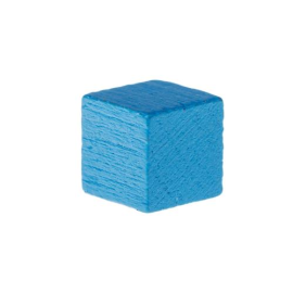  Cubo di legno - 10 mm - Blu