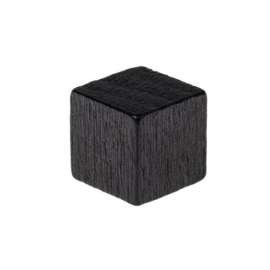  Cubo di legno - 10 mm - Nero