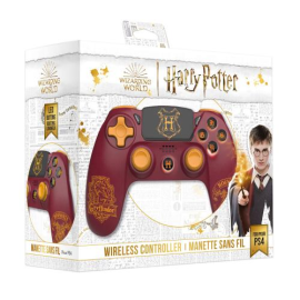  Harry Potter - Controller Wireless PS4 - Presa Jack - Pulsanti Illuminati - Grifondoro - Rosso