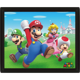  Super Mario - Lenticular 3d Poster - Group Run (20x26cm)