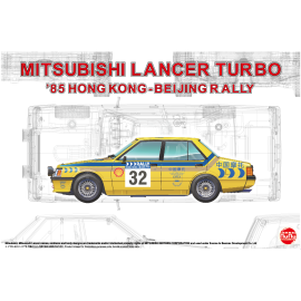 Kit modello Mitsubishi Lancer 2000 turbo Hongkong ñ Beijin Rally'85