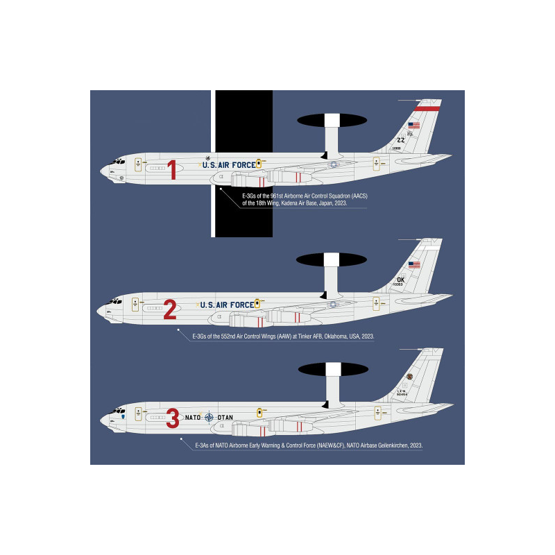 Modellini di aerei USAF E-3G Sentry “AEW&C” 1:144 plastic aircraft model