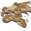 MAPPA DEL MONDO IN LEGNO 3D scuro XL