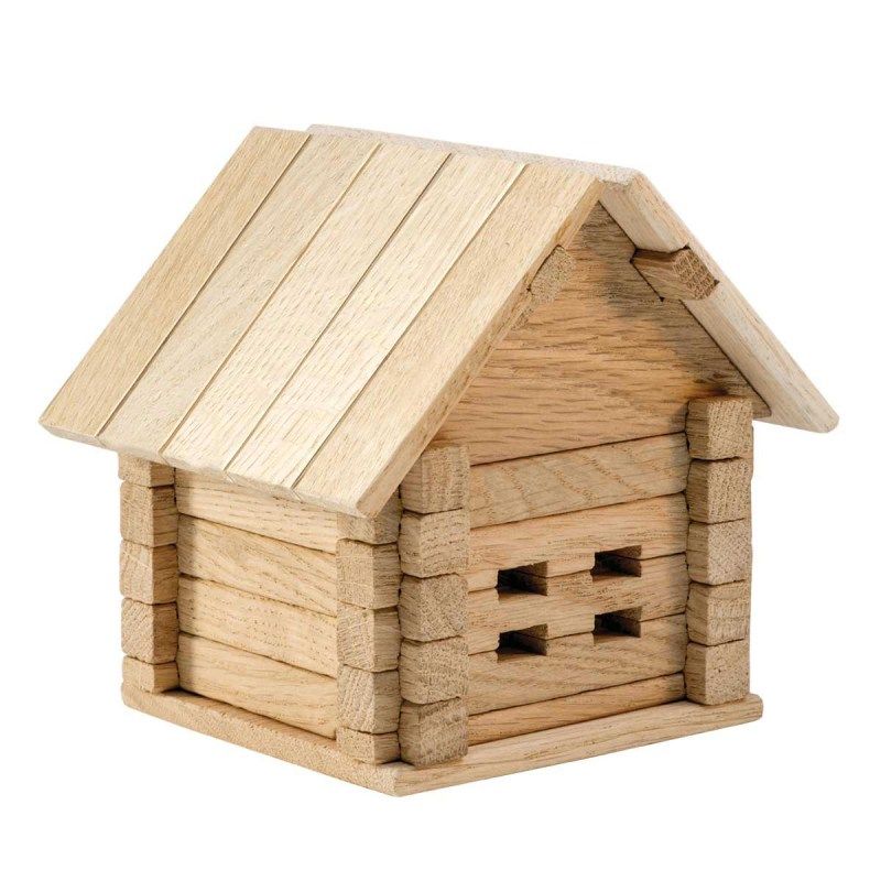 Igroteco Gioco di costruzioni in legno House Piggy Bank 37 pezzi