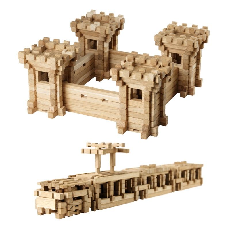Puzzle Gioco di costruzione in legno di fortificazione 282 pezzi