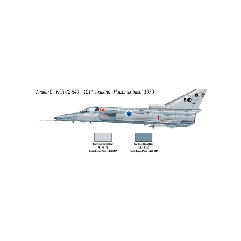 IAI Kfir C.2 / C.7 Il Kfir è un aereo da combattimento multiruolo per tutte le stagioni prodotto dalla Israel Aircraft Industrie