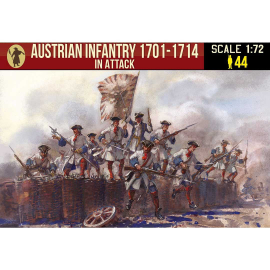 Figure Austrian infantry 1701-1714 in attack 1:72