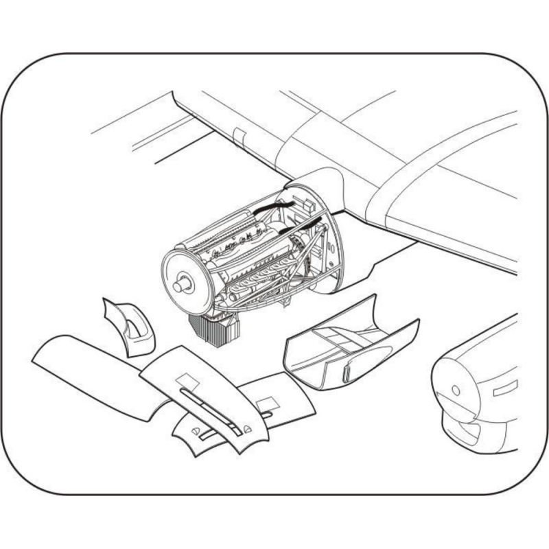 Avro Lancaster Mk.I / III - ONE serie del motore ( progettato per essere utilizzato con i kit Airfix ) insieme dettagliata conte