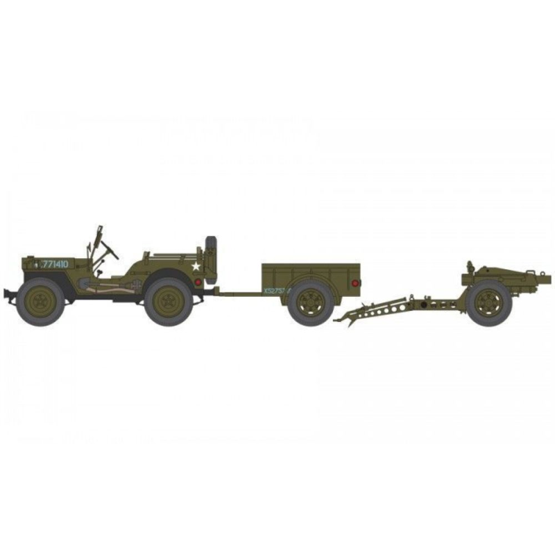 Willys Jeep, Trailer e 6 Pdr Gun