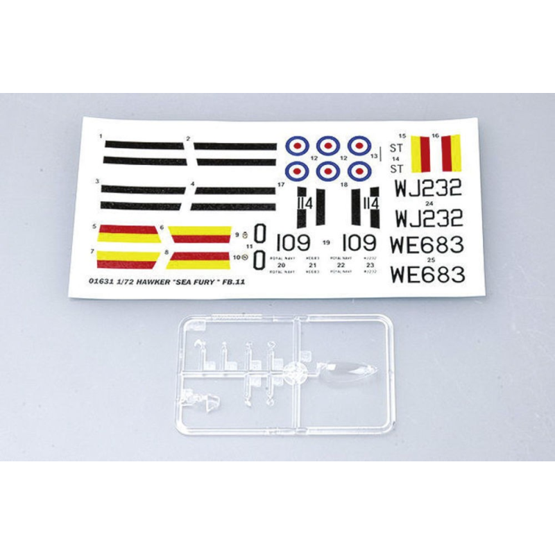 Hawker Sea Fury FB.II. See Xtradecal X72074 for alternative FAA RAAF and RCN markings for this kit.