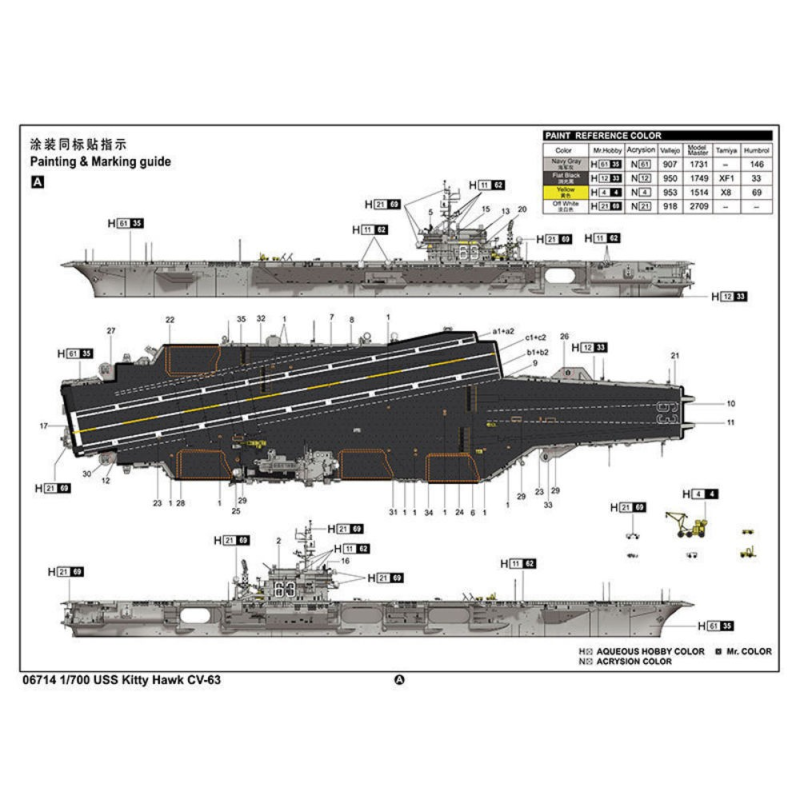 USS Kitty Hawk CV-63. USS KITTY HAWK, nave principale della classe Kitty di portaerei multiruolo, è stata creata nel dicembre 19