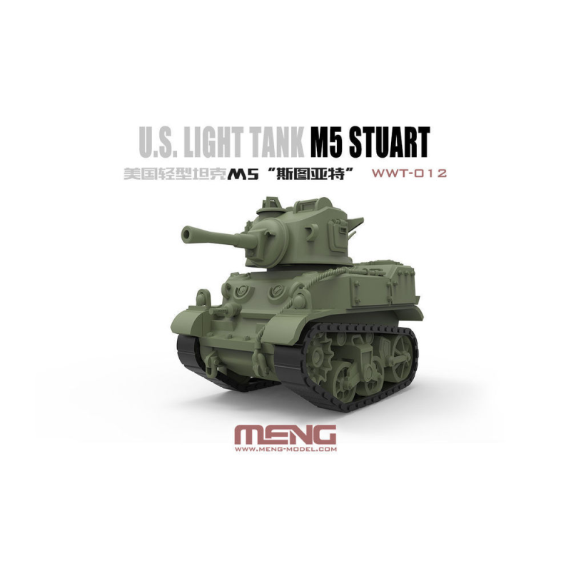 Serie di caricature per bambini modello M5 Stuart US Light Tank World War Toon Meng