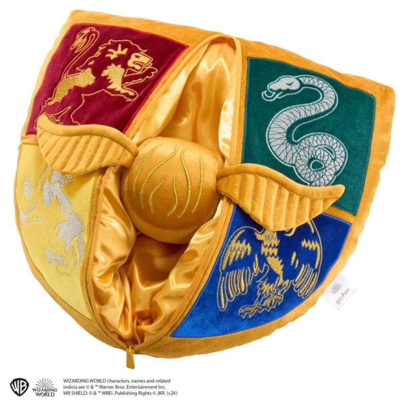 Harry Potter Golden Snitch Plush With Crest Pillow