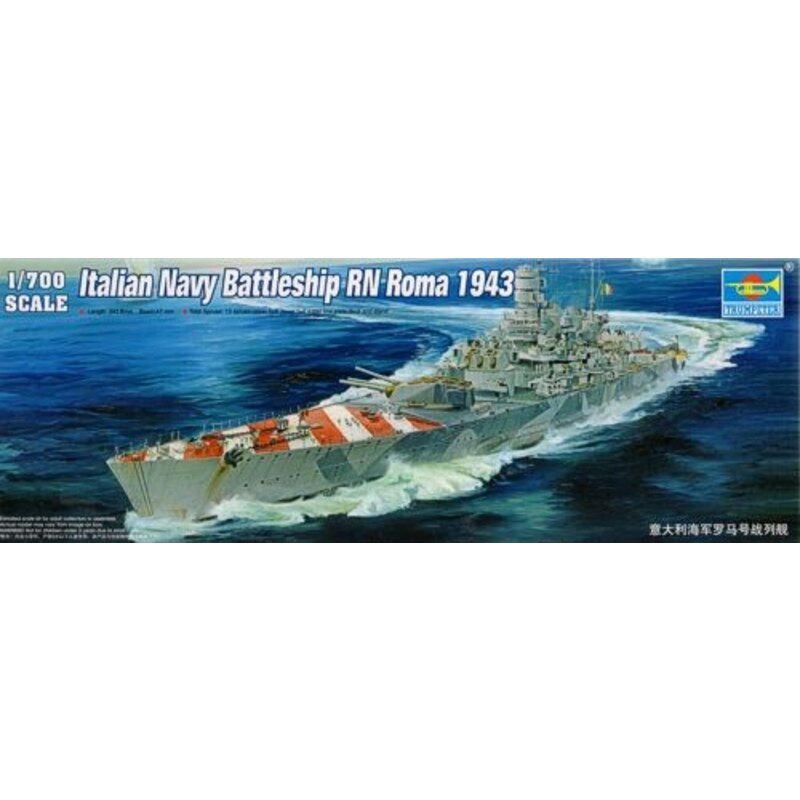 Kit modello Trumpeter Italian Navy Battleship RN Roma 1943