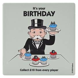 MONOPOLY - It's your Birthday - Square Ceramic Coaster