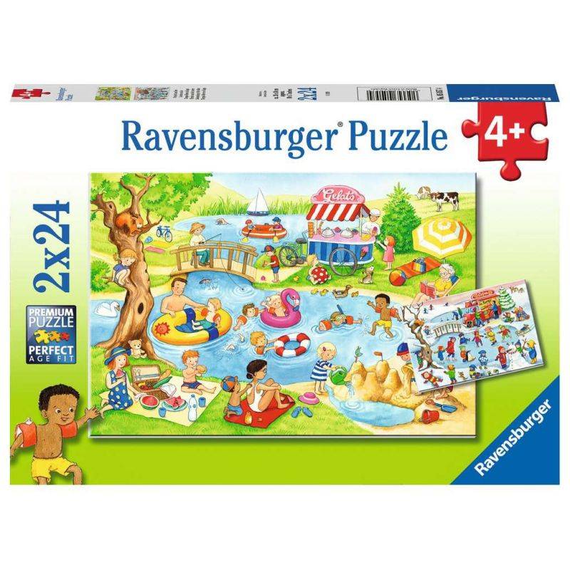 Puzzles 2x24 p - Leisure at the lake